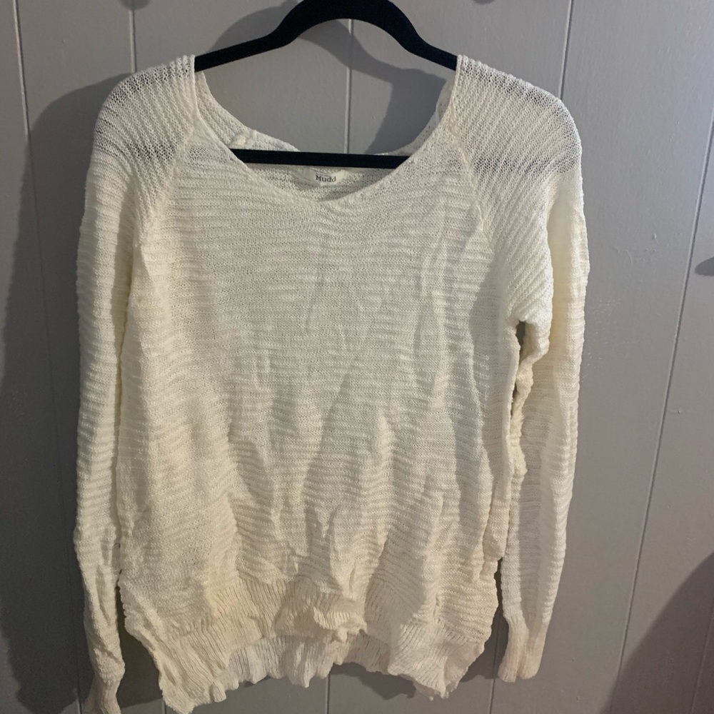 white oversized sweater